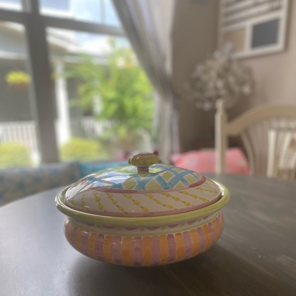 Mackenzie-childs bowl with lid - Picture 5 of 12